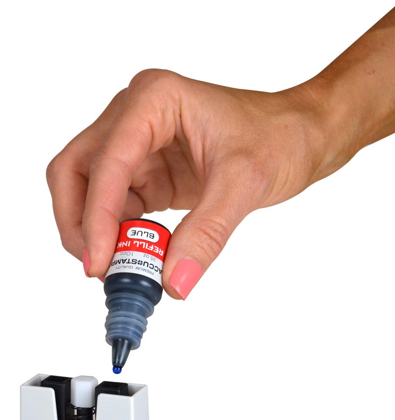 AccuStamp Accu-Stamp Ink Refill, Pre-Inked, Red & Blue - Image 3